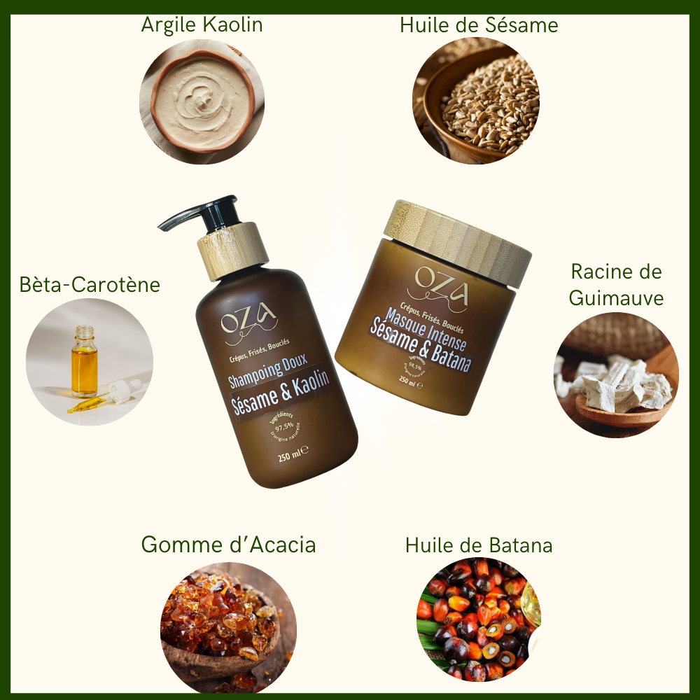 PACK DUO Lavant - Shampoing Doux & Masque Intense OZA